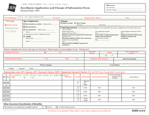 ODS Enrollment Application and Change of Information Form