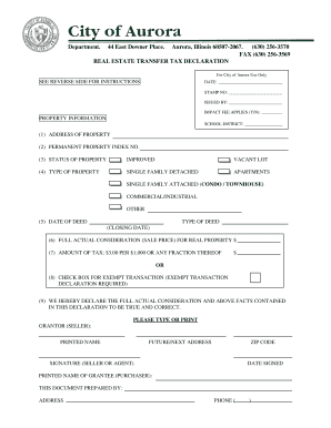 Real Estate Transfer Tax Declaration