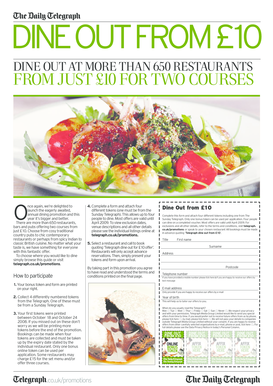 Dine Out from £10 Form