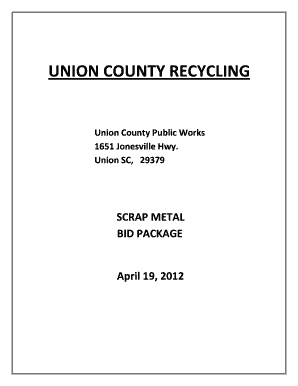 scrap metal bid county form