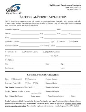Electrical Permit Application