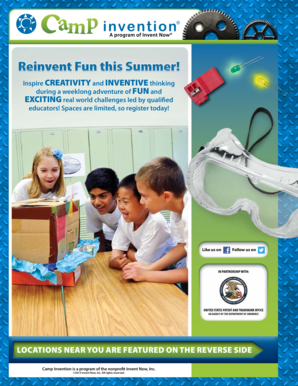 Camp Invention Registration Form