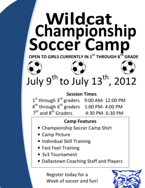 Wildcat Championship Soccer Camp