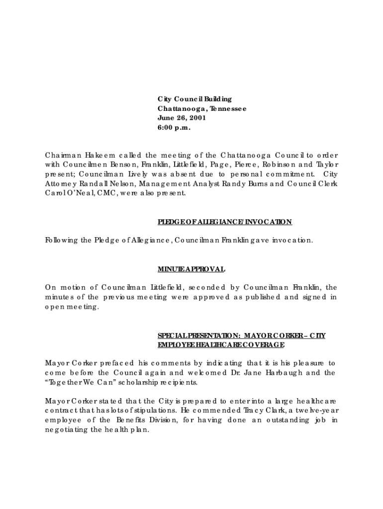 chattanooga city-council-filesAgenda-MinutesCity Council Building Chattanooga, Tennessee September 4 Preview on Page 1