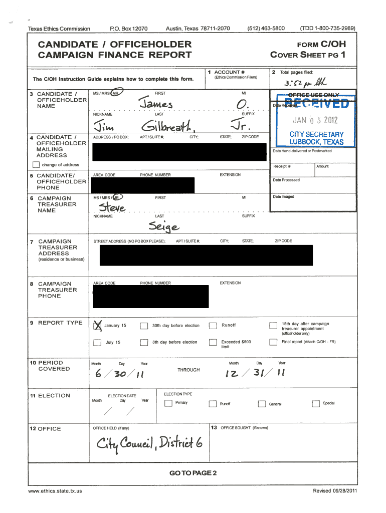 CIOH Finance Report Preview on Page 1