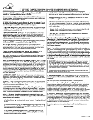 457 Deferred Compensation Plan Employee Enrollment Form