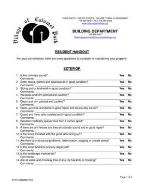 Property Maintenance Checklist