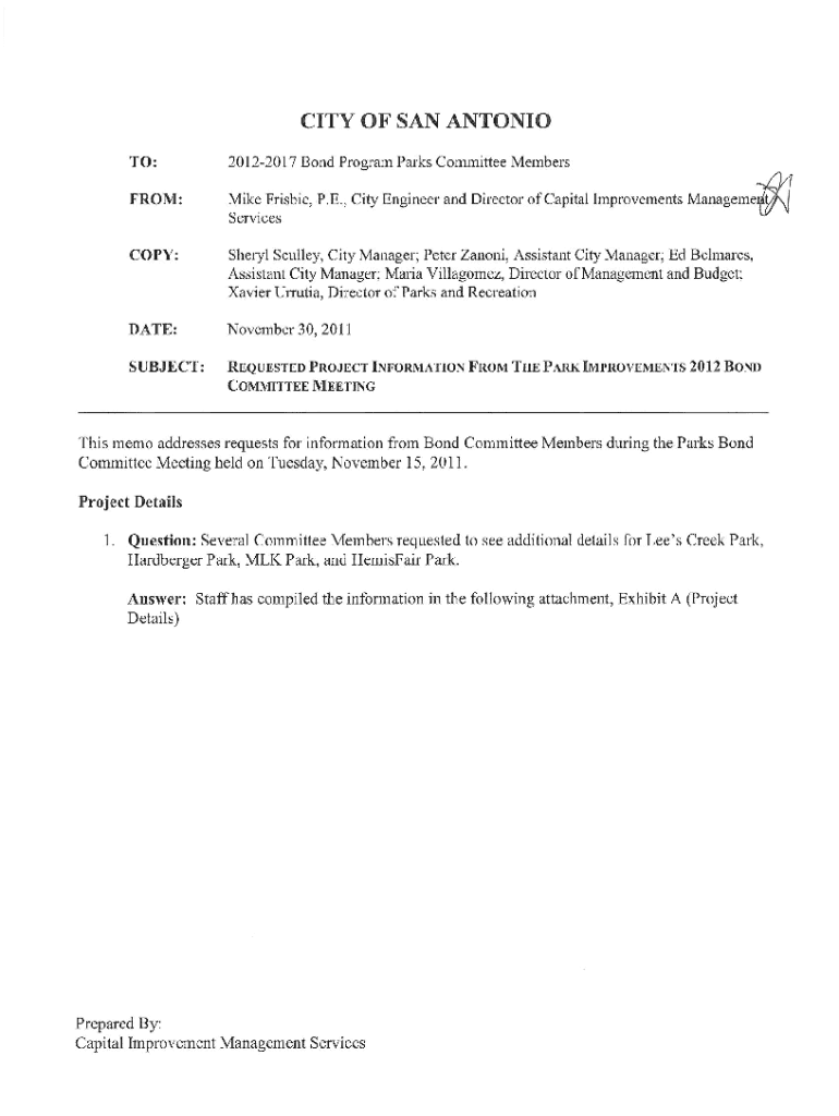 Microsoft PowerPoint - Parks Bond Committee Follow Up111117 ppt Preview on Page 1