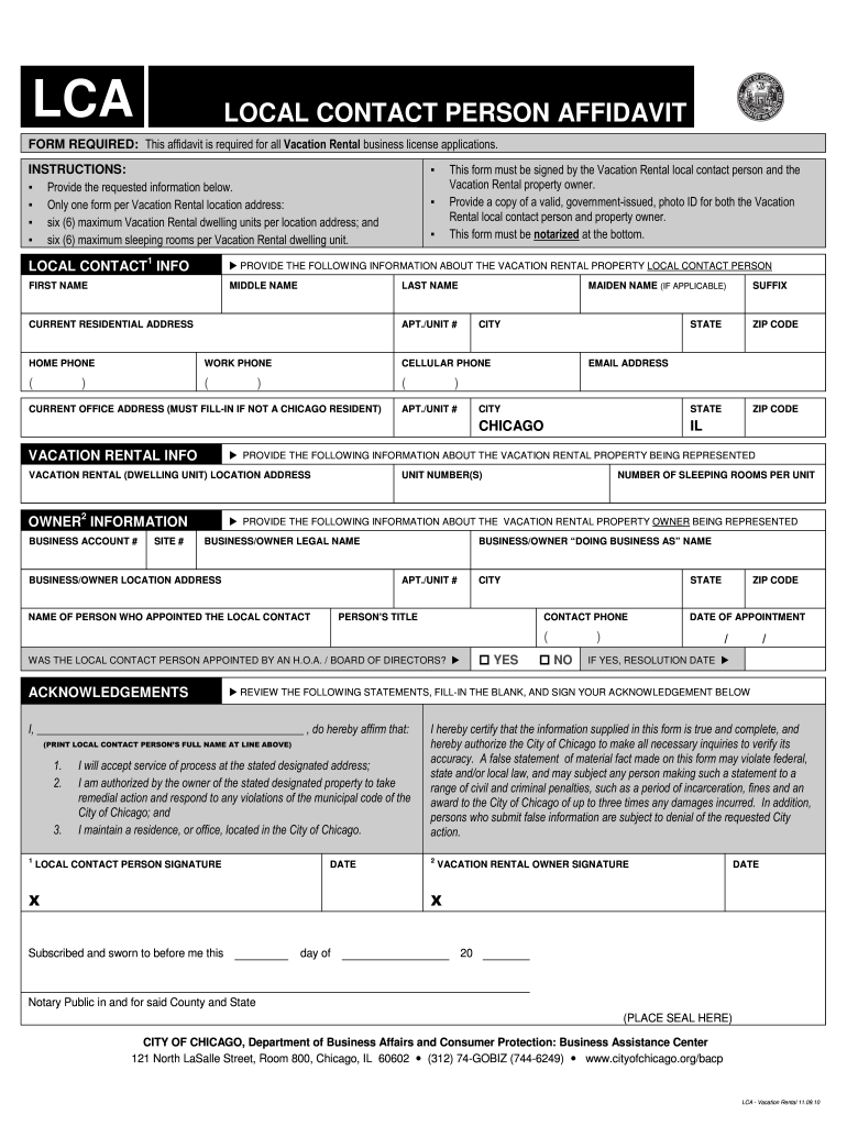 ilinois lca affidavit pdf Preview on Page 1