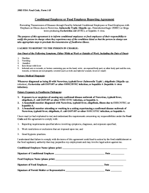 FDA Food Code Form 1-B