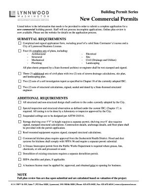 Commercial Building Permit Application