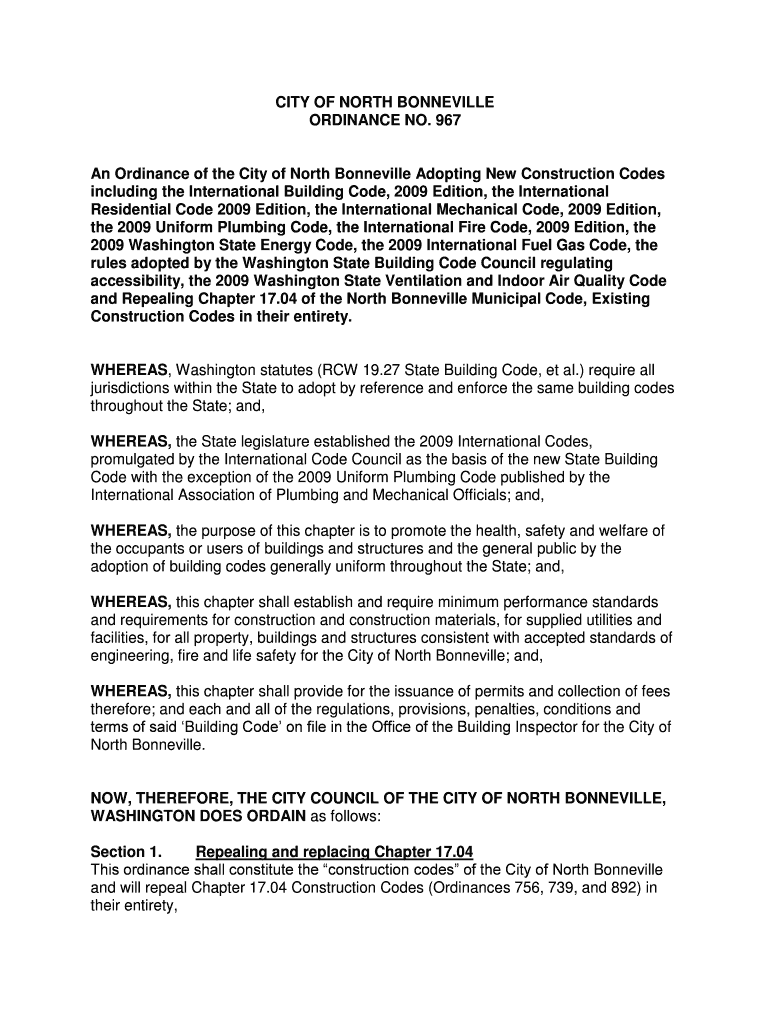 ORDINANCE NO - City of North Bonneville - northbonneville Preview on Page 1