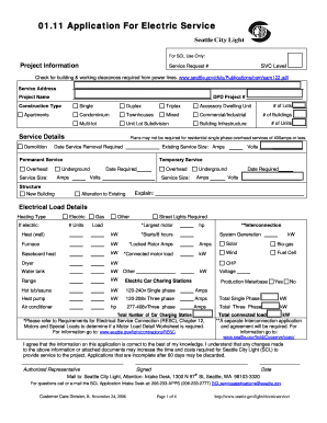 Cover Sheet Seattle City Light Electric Service ... - City of Seattle - seattle