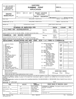Plumbing Permit Application