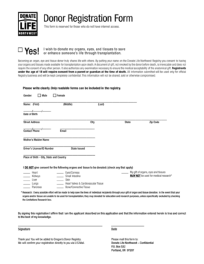Donor Registration Form