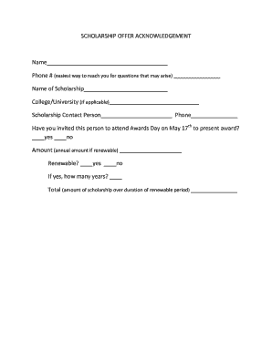 SCHOLARSHIP OFFER ACKNOWLEDGEMENT bb