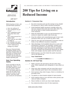 200 Tips for Living on a Reduced Income