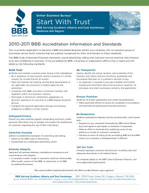 BBB Accreditation Application