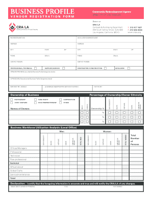 Vendor Registration Form