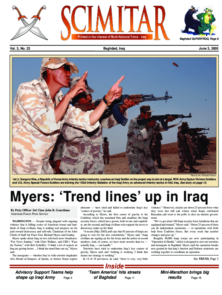 Myers: 'Trend lines' up in Iraq - D1 static dvidshub Preview on Page 1