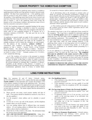 Senior Property Tax Homestead Exemption