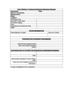 Conference Seminar Attendance Request