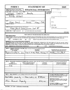 Florida Financial Disclosure Form 1