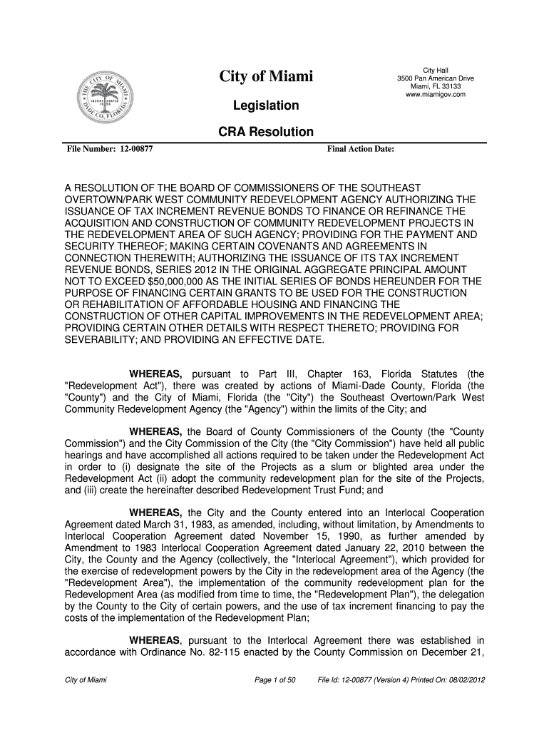 Municipal Community Redevelopment Agencies - Miami-Dade County Preview on Page 1