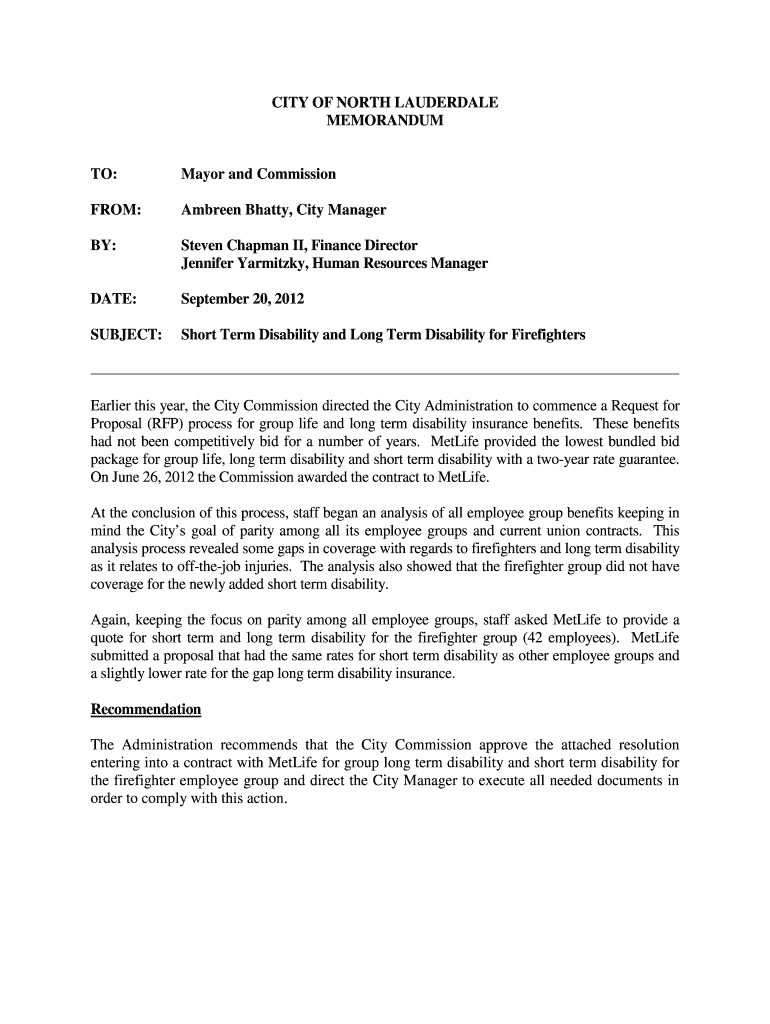 Short Term Disability and Long Term Disability for Firefighters - nlauderdale Preview on Page 1