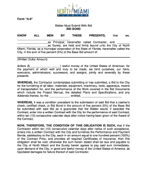 Bid Bond Form A-9