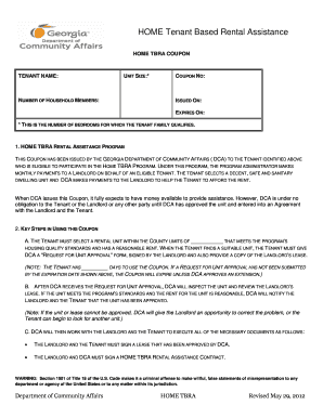 HOME Tenant Based Rental Assistance Coupon