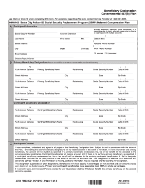 Beneficiary Change Form - My Benefits - mybenefits cityofboise