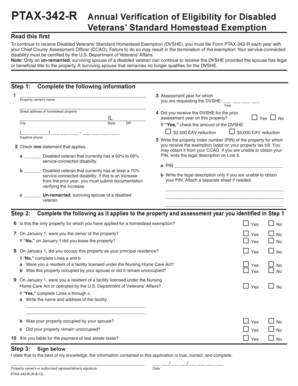 Illinois Disabled Veterans' Standard Homestead Exemption Form