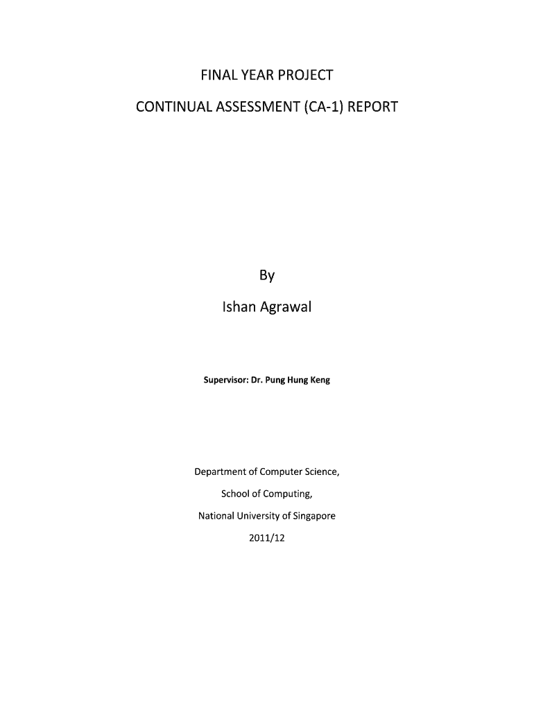 CONTINUAL ASSESSMENT (CA-1) REPORT Preview on Page 1