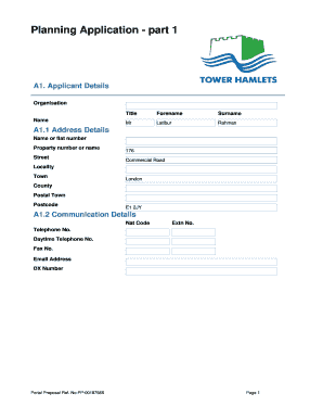 Planning Application Form