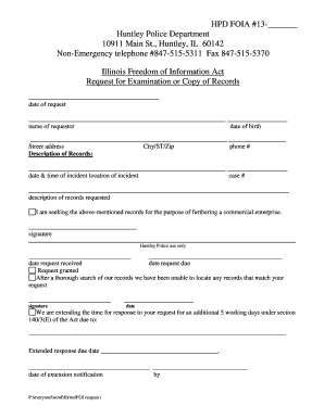 Illinois FOIA Request Form