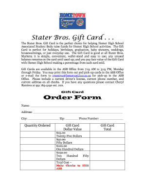 stater bros gift card order form