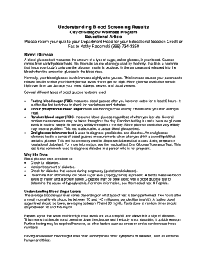 Blood Screening Results Quiz