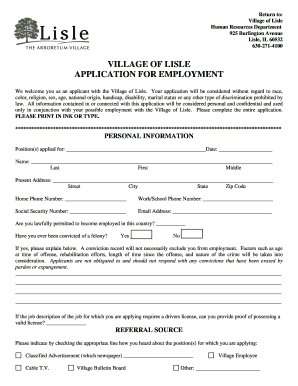 Application for Employment