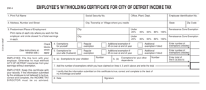 DW-4 Employee Withholding Certificate