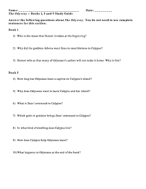 The Odyssey Study Guide