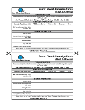 Church Campaign Funds Submission Form