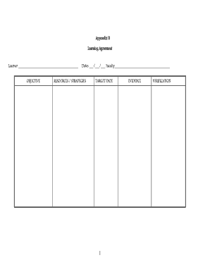 Learning Agreement