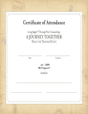 Certificate of Attendance