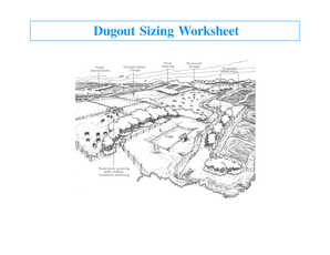 Dugout Sizing Worksheet