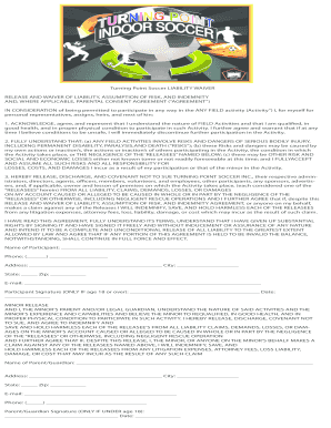 Turning Point Soccer Liability Waiver