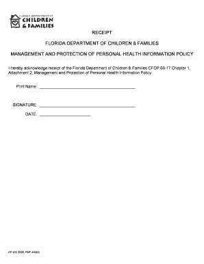 Florida Health Information Privacy Acknowledgment