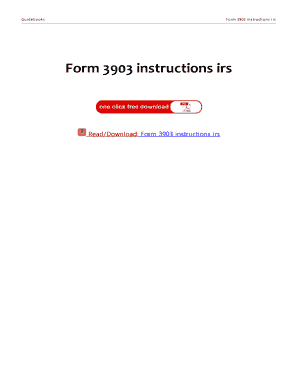 IRS Form 3903 Instructions