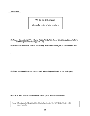 Pre-referral Process Guide for Teachers