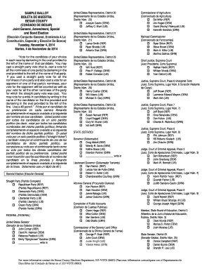 Texas Sample Ballot